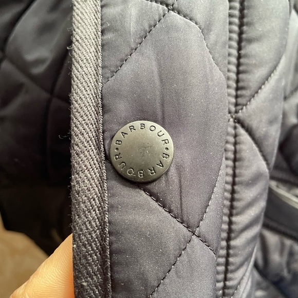 Vintage XL Barbour black winter chore shovel fleeced quilted vintage coat Bardon - Picture 9 of 16